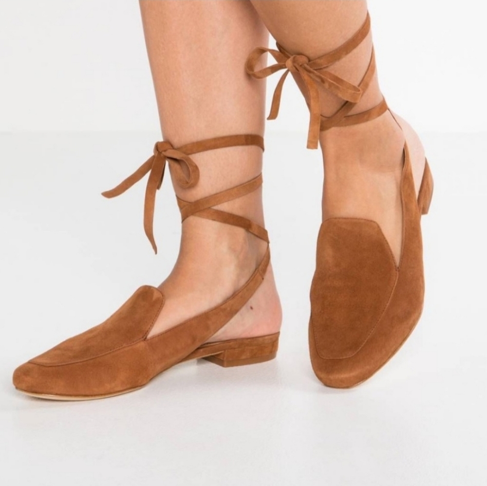 Sigerson Morrison Bena Lace-up Suede Loafers